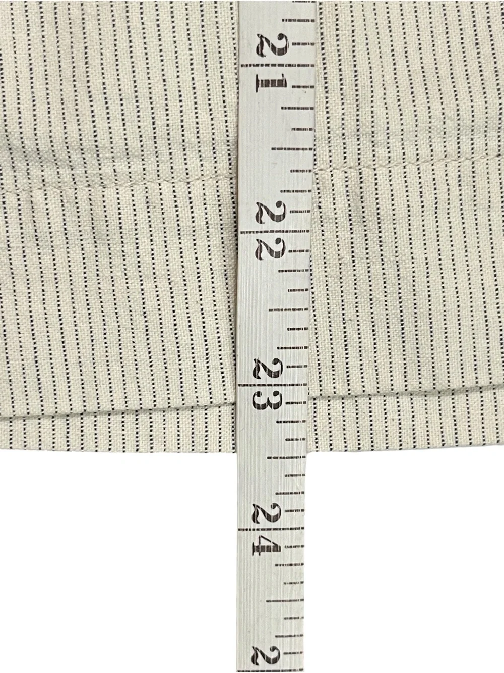 Banana Republic Beige Pinstriped Cotton-Blend Chino Shorts